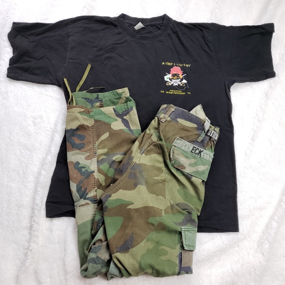 Military Clothing Lot Vintage BDU and Shirt